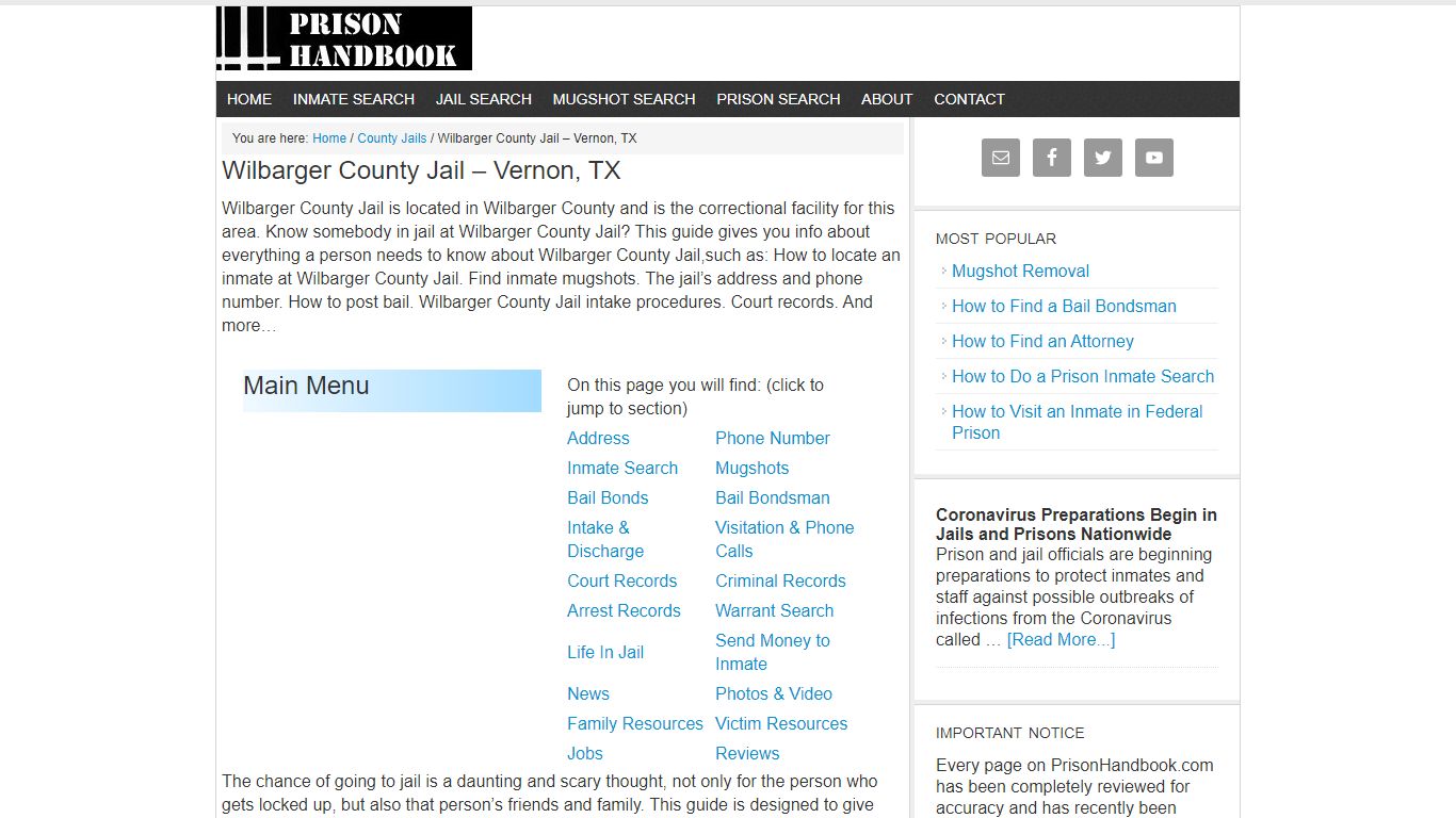 Wilbarger County Jail – Vernon, TX